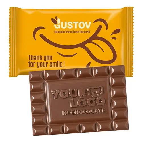 Tablette Chocolat au Lait XL Personnalisée avec Logo Moulé