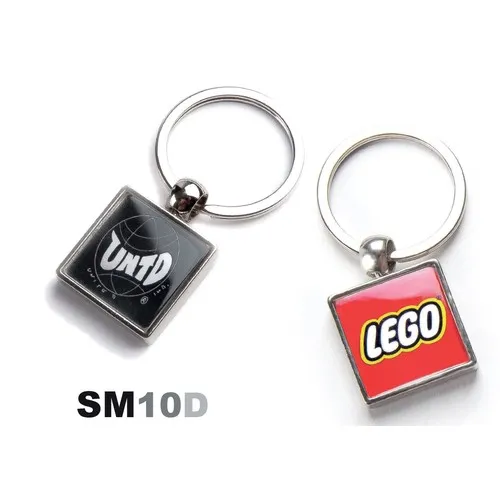 Porte-clés Métallique Carré Personnalisable en ZAMAC