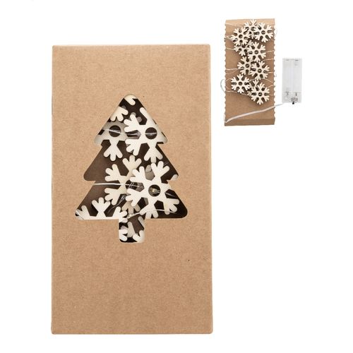 Guirlande Lumineuse Flocons en Bois Personnalisable - 20 LED