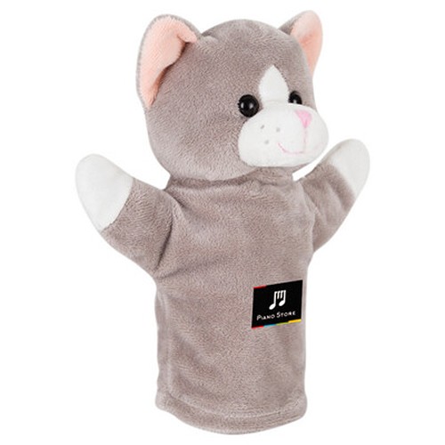 Marionnette Chat Personnalisable - Peluche Publicitaire 23 cm