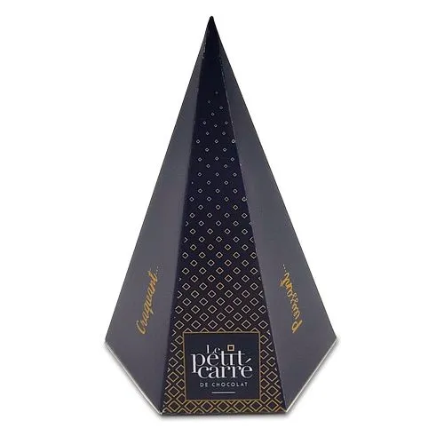 Pyramide Chocolat Bio Personnalisée - 10 Carrés Premium 71% Cacao