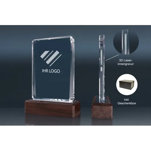 Trophée Verre et Bois à Facettes - Personnalisable dès 1 exemplaire