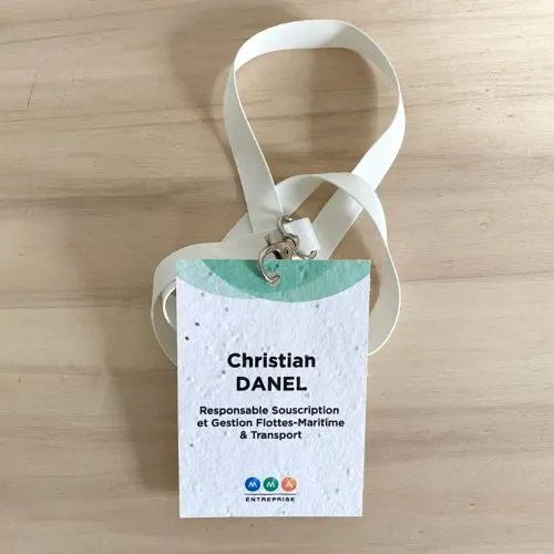 Badge à Planter A7 Ensemencé Personnalisé - Fabrication Française