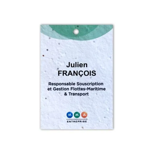Badge à Planter A7 Ensemencé Personnalisé - Fabrication Française