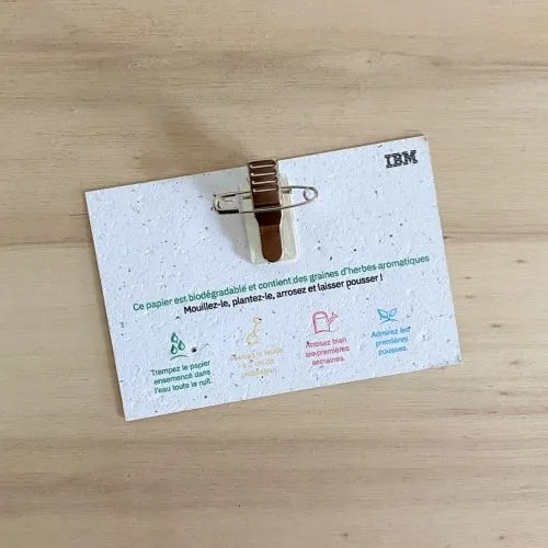 Badge à Planter A7 Ensemencé Personnalisé - Fabrication Française