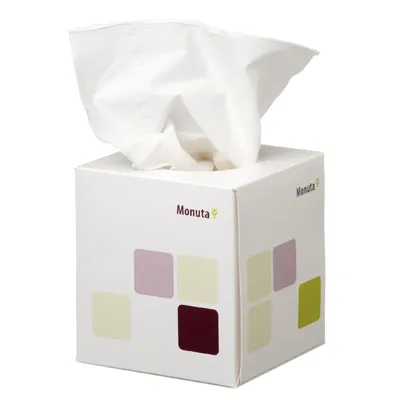 Boîte de mouchoirs cubique personnalisable - 100 mouchoirs 2 plis