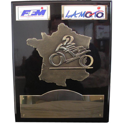 Plaque Commémorative Prestige Bois Massif avec Ornements Bronze