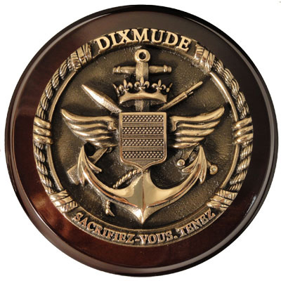 Plaque Commémorative Prestige Bois Massif avec Ornements Bronze