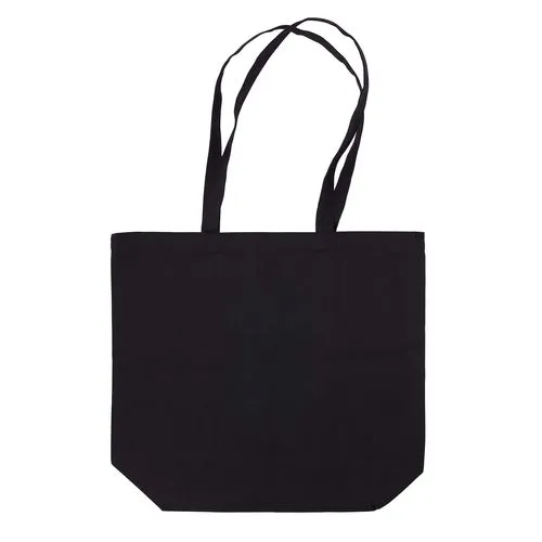 Sac shopping en coton coloré personnalisable - Noir durable