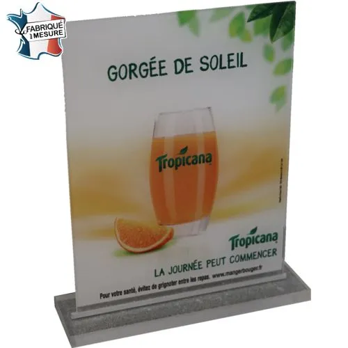 Plexi imprimé sur socle