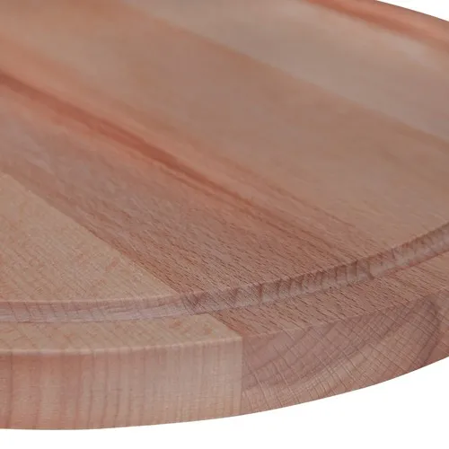 Planche à servir ronde en hêtre personnalisable ⌀ 31 cm avec poignée