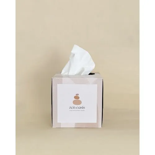 Boîte de 100 Mouchoirs Carrée Personnalisable - Sérigraphie