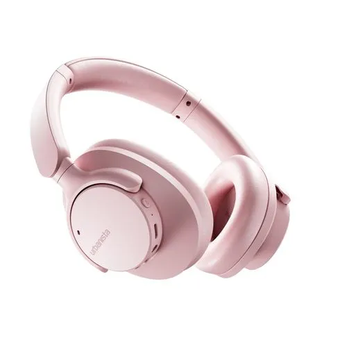 Casque Bluetooth ANC Pliable Rose - Réduction Bruit 25dB