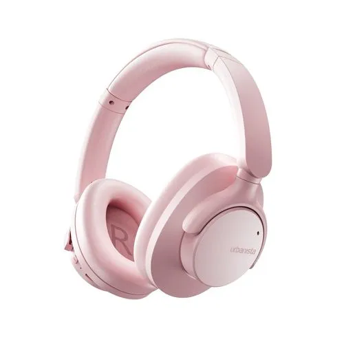 Casque Bluetooth ANC Pliable Rose - Réduction Bruit 25dB