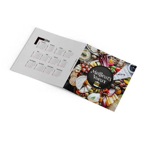 CARTE DE VOEUX - COOKING 2026  AVEC ENVELOPPE - SANS MARQUAGE