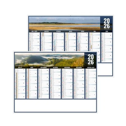 LIBERTE GRAND-EST 2026 - MIDI 430 x 335 mm - LEGER 400G - SANS MARQUAGE - 1 TROU EN TETE