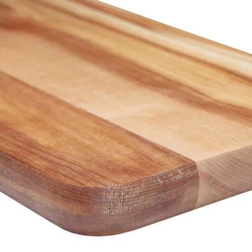 Planche à découper personnalisable en bois d'hévéa avec poignée