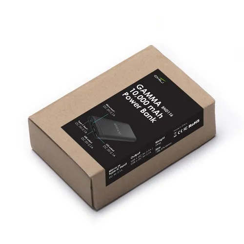 Gamma, Power bank (Li-poly) en métal 10,000mAh (fabrication)