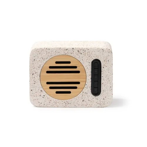 Enceinte Bluetooth Terrazzo Recyclé & Bambou 5W Personnalisable