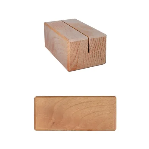 Porte-Menu Bois Hêtre A6 Personnalisable - Restaurant & Hôtellerie