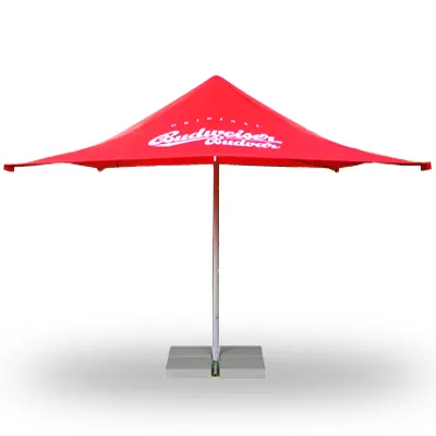 Parasol Publicitaire Carré 3x3m - Personnalisable pour Terrasses Pro