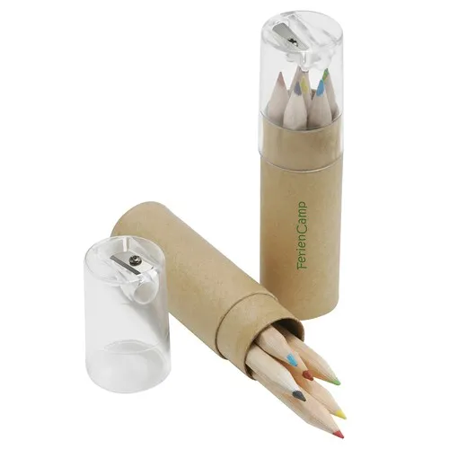 Set de Crayons Publicitaire Personnalisable - Étui Carton Écologique