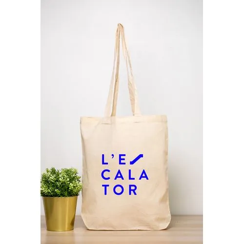 Sac Shopping Coton Naturel 140g à Soufflet - Anses Longues