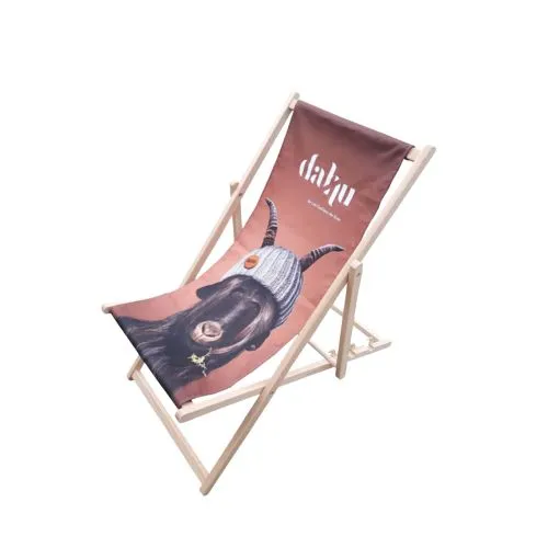 Transat Publicitaire Bois Massif Personnalisable - Fabrication Europe