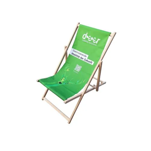 Transat Publicitaire Bois Massif Personnalisable - Fabrication Europe