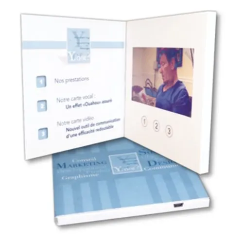 Carte de Correspondance Vidéo Personnalisable - Écran Intégré