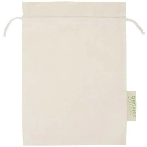 Sac cadeau coton bio OCS 42x30 cm - Cordon de serrage personnalisable