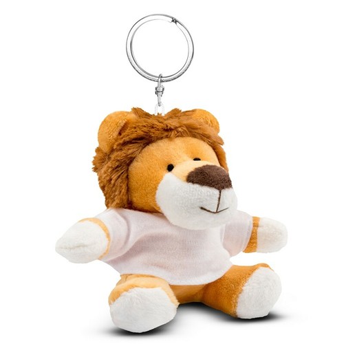 Porte-clés Lion en Peluche avec T-shirt Personnalisable