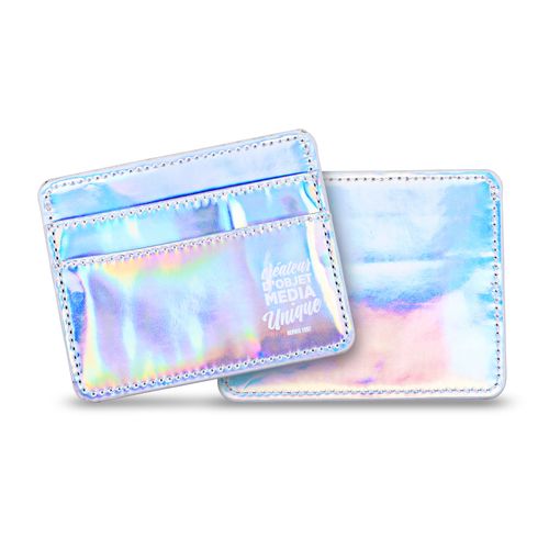 Porte-Cartes Holographique Personnalisable - Effet Futuriste