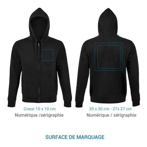 Sweat à capuche zippé NATHAN - France Blanc L