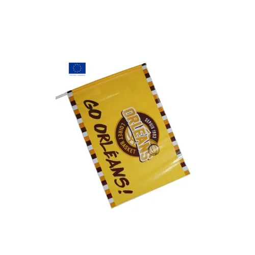 Drapeau publicitaire plastique personnalisé avec hampe