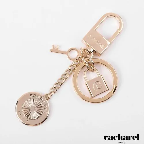 Porte-clés Serrure & Clé Doré Personnalisable - Collection Premium