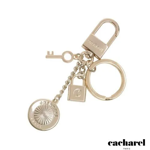 Porte-clés Serrure & Clé Doré Personnalisable - Collection Premium