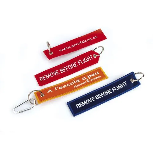 Porte-clés brodés ou tissés personnalisés - Format sur mesure