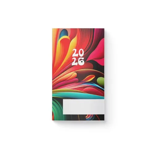 AGENDA ECO POCHE 2026 - THEME DECO-1 - 95 x 165 mm - QUINZAINIER 64 PAGES - COUVERTURE 380g QUADRI PAGES 1 ET 4 - PELLICULAGE BRILLANT RECTO - PIQURE 2 POINTS METAL