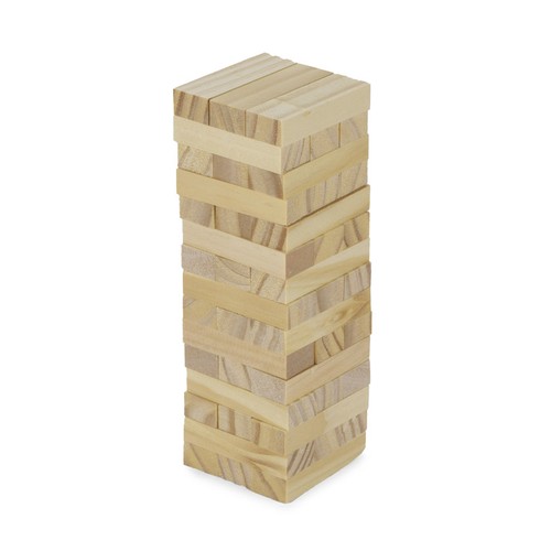 Jeu de Jenga en Bois Personnalisable - 45 Blocs avec Pochette