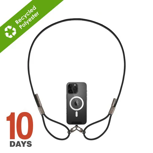 Câble de charge et dragonne pour téléphone , RPET, 60 W STO