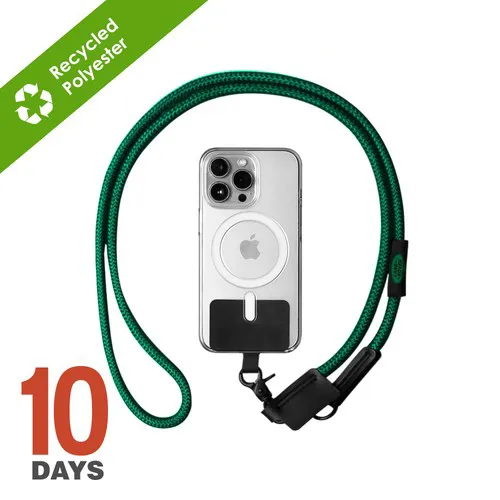 Câble de charge et dragonne pour téléphone , RPET, 60 W STO