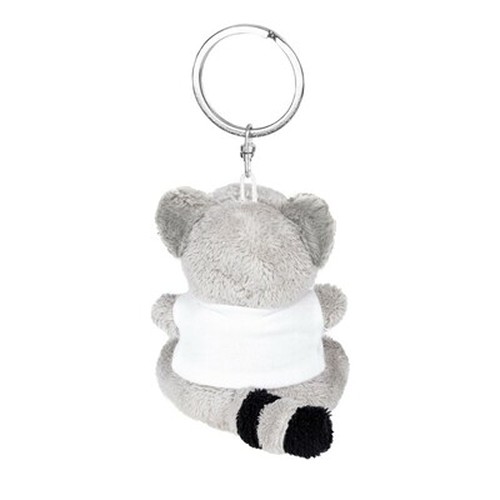 Porte-clés Peluche Raton Laveur Personnalisable avec T-shirt