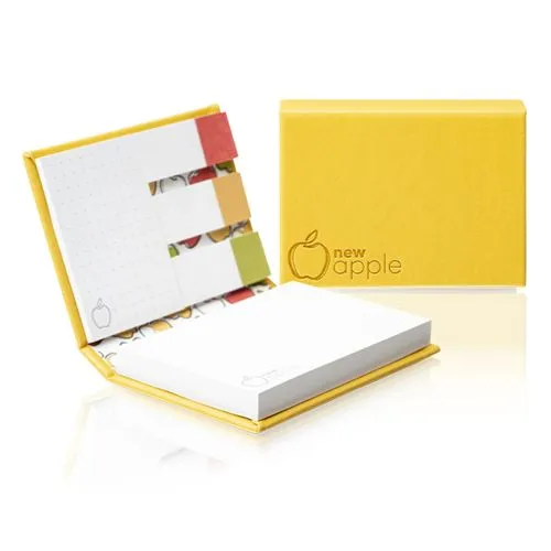 Set de notes autocollantes éco-responsable en matière pomme recyclée