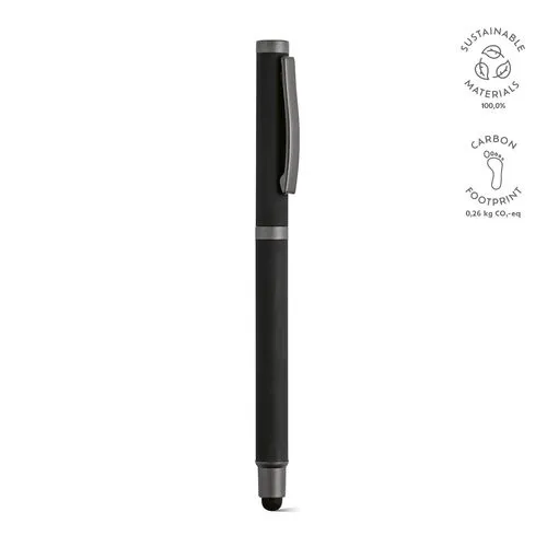 Stylo Woolf en inox recyclé, touch & encre noire 1 km