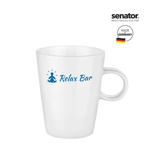 Mug Publicitaire Conique en Porcelaine Blanche - Personnalisable