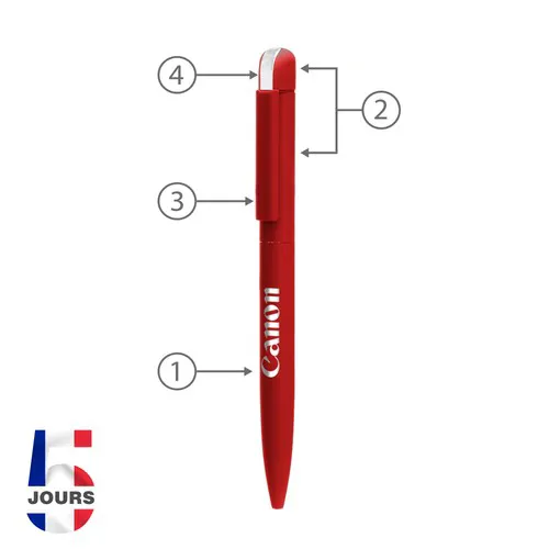 STOCK DE STYLO METAL ROUGE FRANCE
