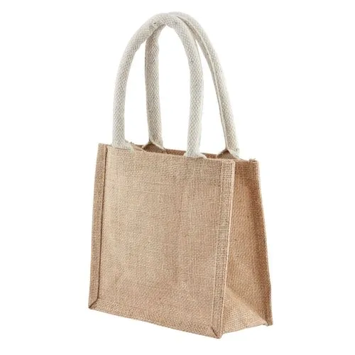 Sac en Jute Naturel avec Poignées Coton - Personnalisable
