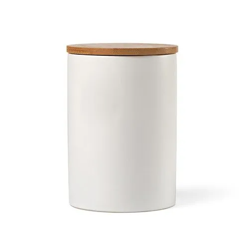 Bocal Munch 1000 céramique 980 ml, couvercle en bambou