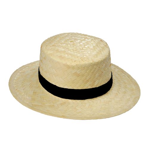 Chapeau Canotier en Paille Dorée Personnalisable - Fabrication Européenne